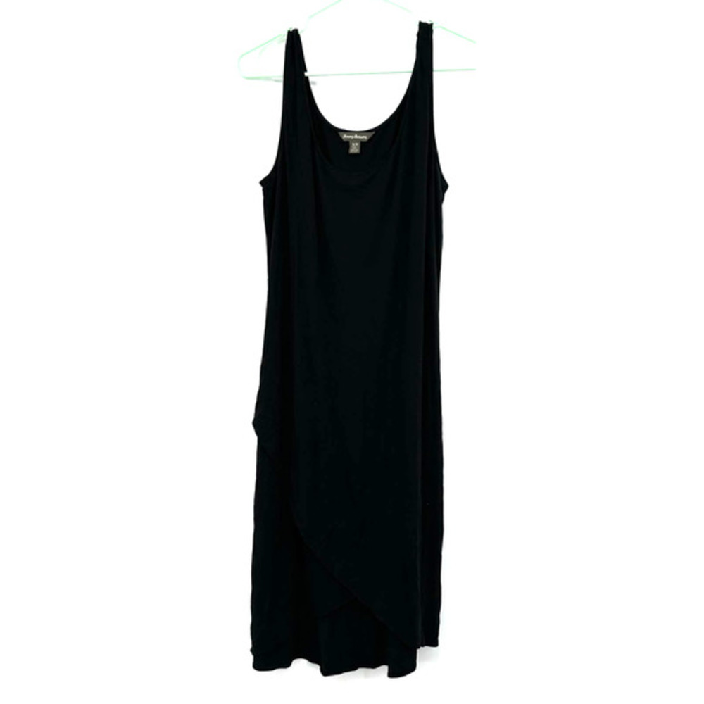 Tommy Bahama size medium black sleeveless tank‎ top dress wrap front